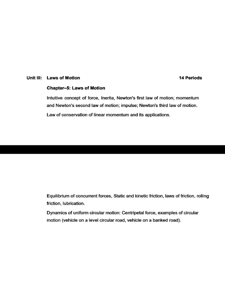 Laws of Motion Chapter-5 | PDF