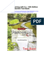 Problem Solving With C 10Th Edition Savitch Test Bank Full Chapter PDF