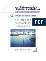 Download ebook Contemporary Strategy Analysis Text And Cases 8Th Edition Grant Test Bank full chapter pdf