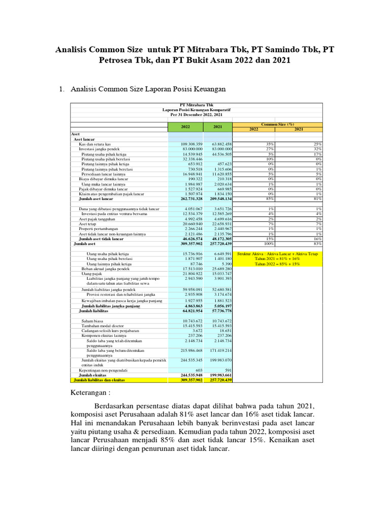 Analisis Common Size | PDF