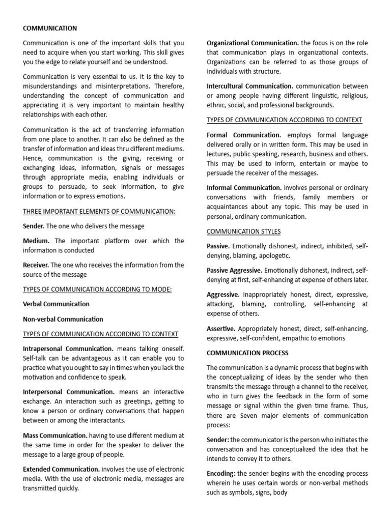 Essential Communication Skills Explained | PDF | Communication ...