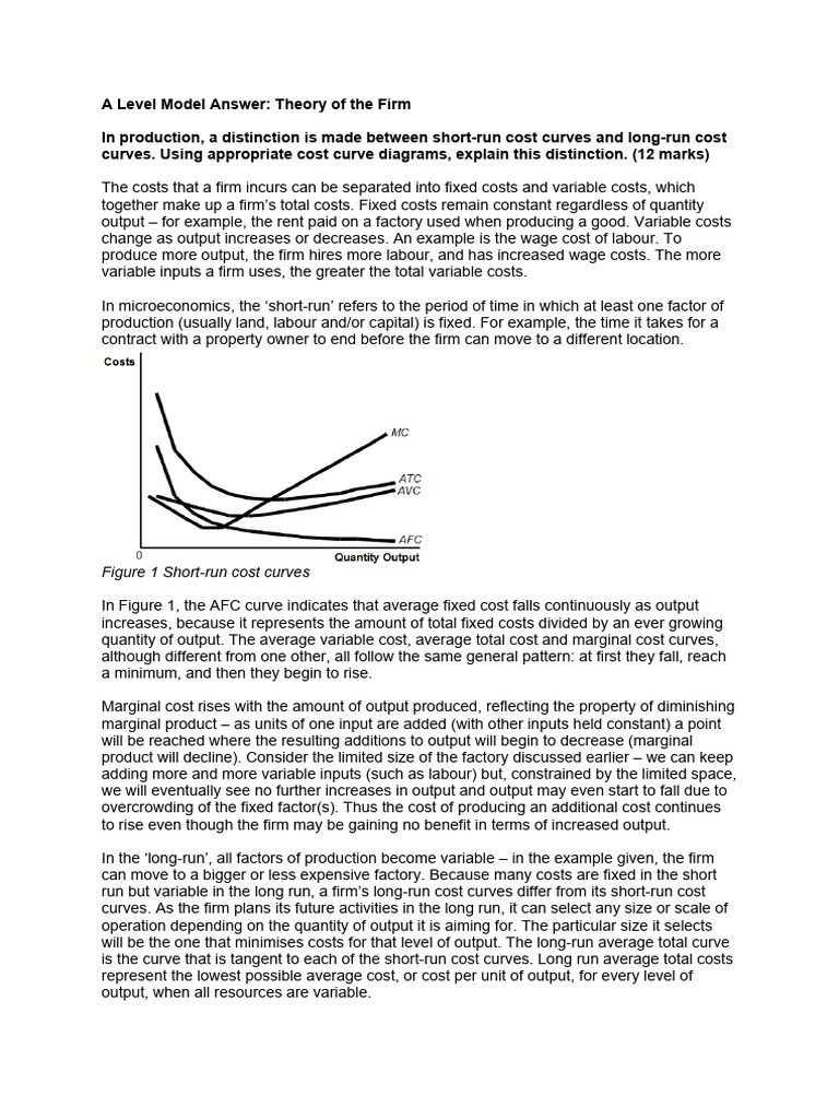 Figure 1 Short-Run Cost Curves | PDF | Monopoly | Long Run And Short Run