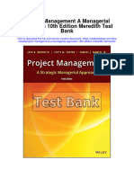 Project Management A Managerial Approach 10Th Edition Meredith Test Bank Full Chapter PDF