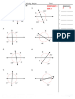 Finding Missing Angles Worksheet 2