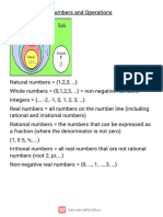 Maths (Numbers and Operations)