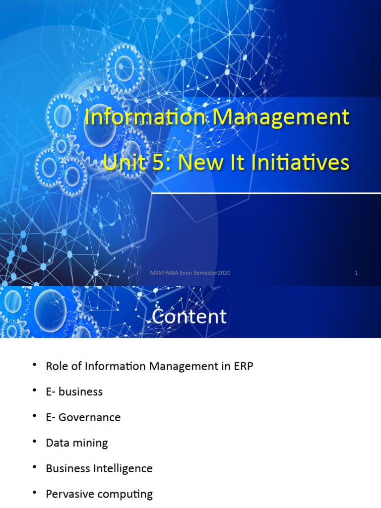 UNIT 5 Information Management | PDF | Enterprise Resource Planning ...