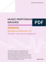 Singing Performance Grades Syllabus - 0