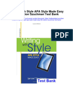 Writing With Style Apa Style Made Easy 6Th Edition Szuchman Test Bank Full Chapter PDF