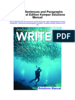 Write 1 Sentences and Paragraphs Canadian 1St Edition Kemper Solutions Manual Full Chapter PDF