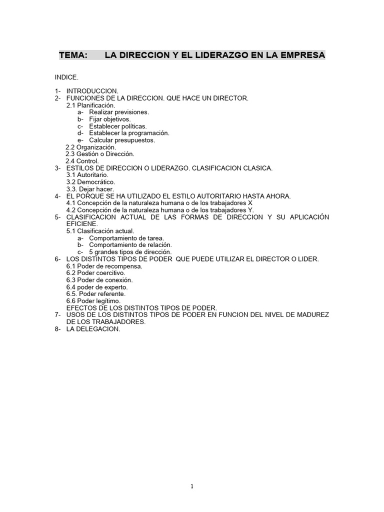 Liderazgo y Dirección en Empresas | PDF | Crecimiento personal y ...