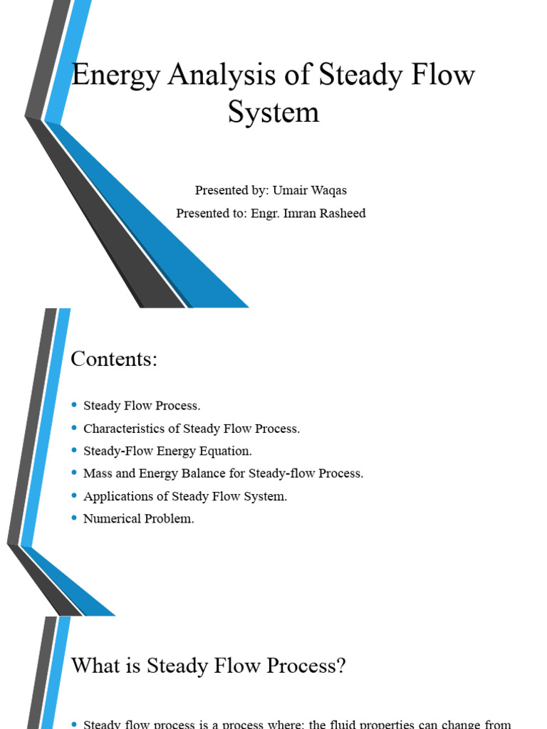 Sir Imran Energy Analysis of Steady Flow System | PDF