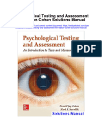Psychological Testing and Assessment 9Th Edition Cohen Solutions Manual Full Chapter PDF