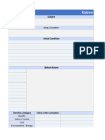 Free Kaizen Template Excel Download