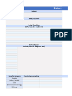 Kaizen Template For Engineering