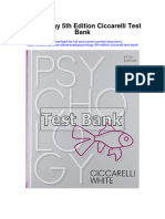 Psychology 5Th Edition Ciccarelli Test Bank Full Chapter PDF