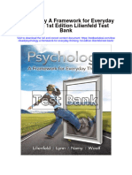 Psychology A Framework For Everyday Thinking 1St Edition Lilienfeld Test Bank Full Chapter PDF