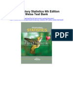 Introductory Statistics 9Th Edition Weiss Test Bank Full Chapter PDF