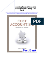 Ebook Cost Accounting Foundations and Evolutions 9Th Edition Kinney Test Bank Full Chapter PDF