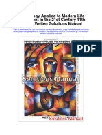 Psychology Applied To Modern Life Adjustment in The 21St Century 11Th Edition Weiten Solutions Manual Full Chapter PDF