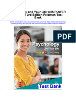 Psychology and Your Life With Power Learning 3Rd Edition Feldman Test Bank Full Chapter PDF