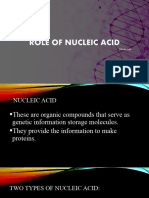 Role of Nucleic Acid: Ma'am Ade