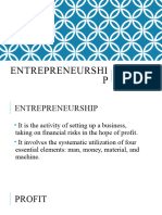 ENTREPRENEURSHIP