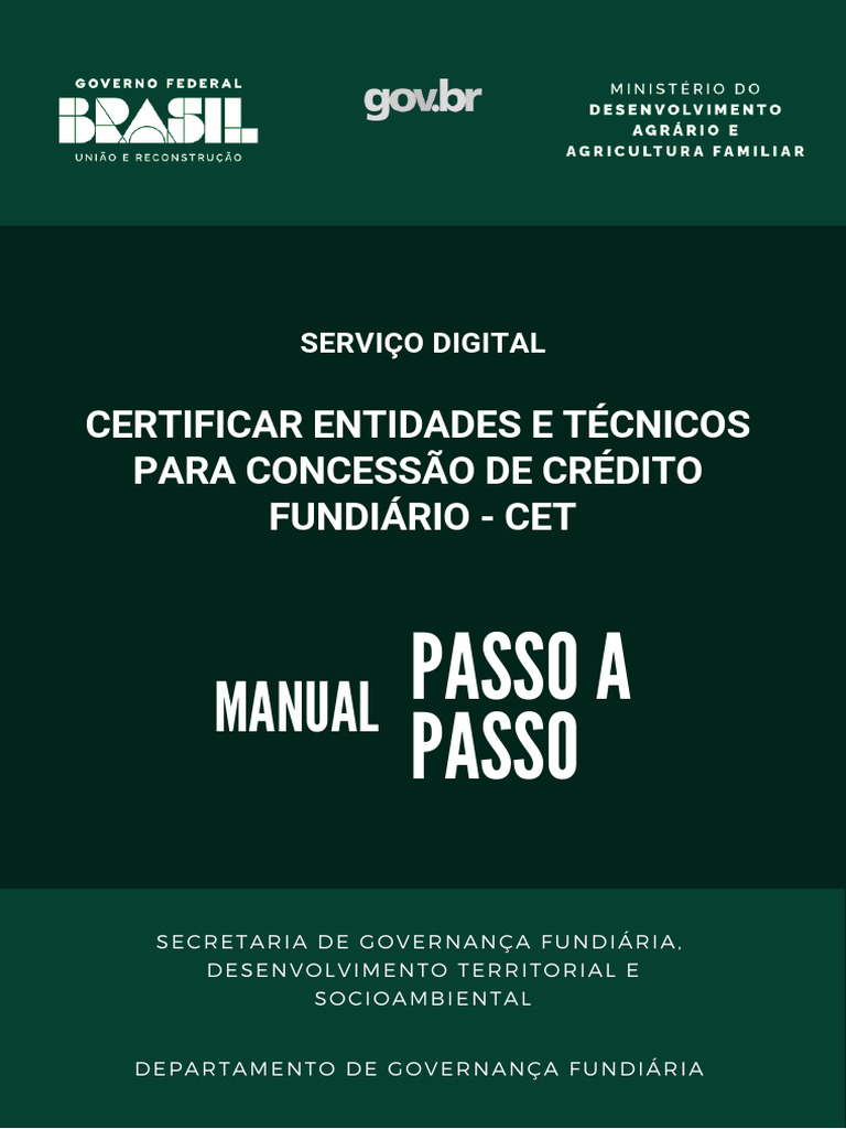 Manual Com Passo A Passo para Certificacao de Entidades e Tecnicos Cet ...