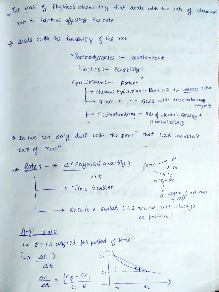 Kinetics Notes | PDF