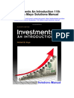 Investments An Introduction 11Th Edition Mayo Solutions Manual Full Chapter PDF