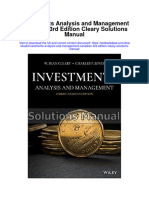 Investments Analysis and Management Canadian 3Rd Edition Cleary Solutions Manual Full Chapter PDF