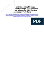 Ebook Crafting and Executing Strategy Concepts and Readings The Quest For Competitive Advantage 20Th Edition Thompson Test Bank Full Chapter PDF