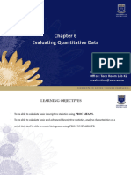 Chapter 6 - Evaluating Quantitative Data