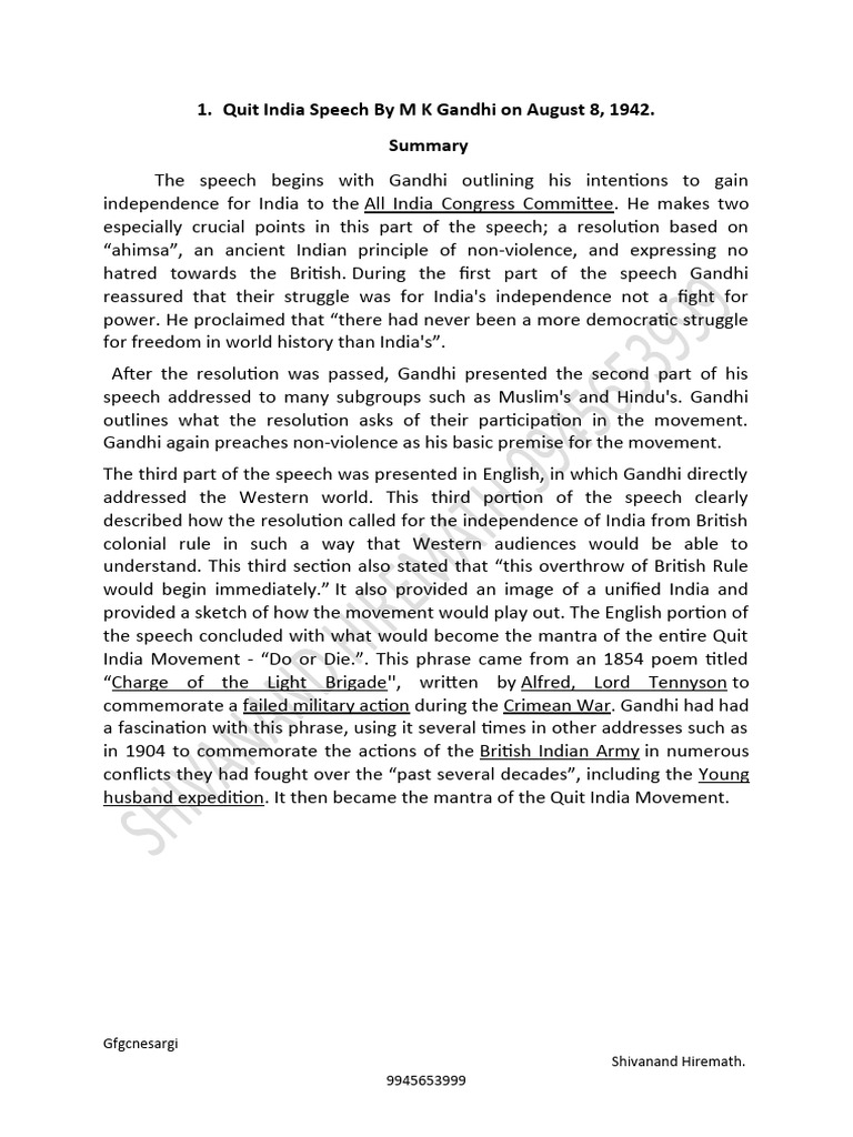 Speeches For Bcom Summary | PDF