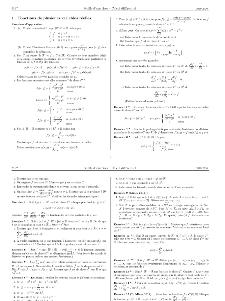 Calcul Différentiel | PDF | Matrice (Mathématiques) | Algèbre de Lie