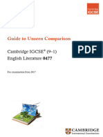 Guide To Unseen Comparison