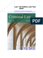 Ebook Criminal Law 11Th Edition Joel Test Bank Full Chapter PDF