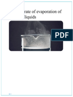 Study of Rate of Evaporation of Differen