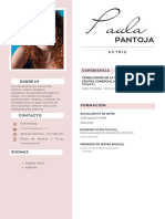 Currículum Artístico Paula Pantoja