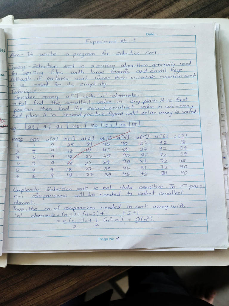 Selection Sort Algorithm Explained | PDF | Computer Programming ...