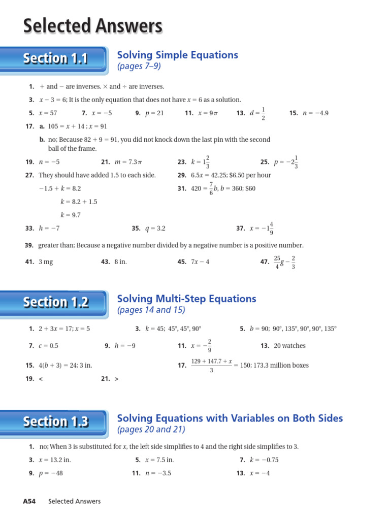 Selected answers big ideas math pdf mathematical analysis equations