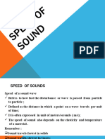 Speed of Sound and Formula