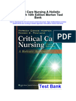 Ebook Critical Care Nursing A Holistic Approach 10Th Edition Morton Test Bank Full Chapter PDF
