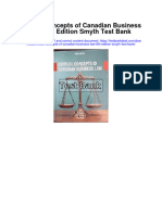 Ebook Critical Concepts of Canadian Business Law 6Th Edition Smyth Test Bank Full Chapter PDF