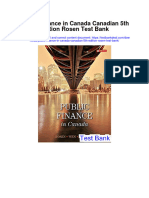 Public Finance in Canada Canadian 5Th Edition Rosen Test Bank Full Chapter PDF