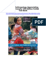 Ebook Cultural Anthropology Appreciating Cultural Diversity 15Th Edition Kottak Test Bank Full Chapter PDF