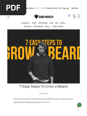 7 Easy Steps To Grow a Beard