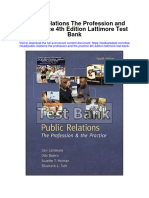 Public Relations The Profession and The Practice 4Th Edition Lattimore Test Bank Full Chapter PDF