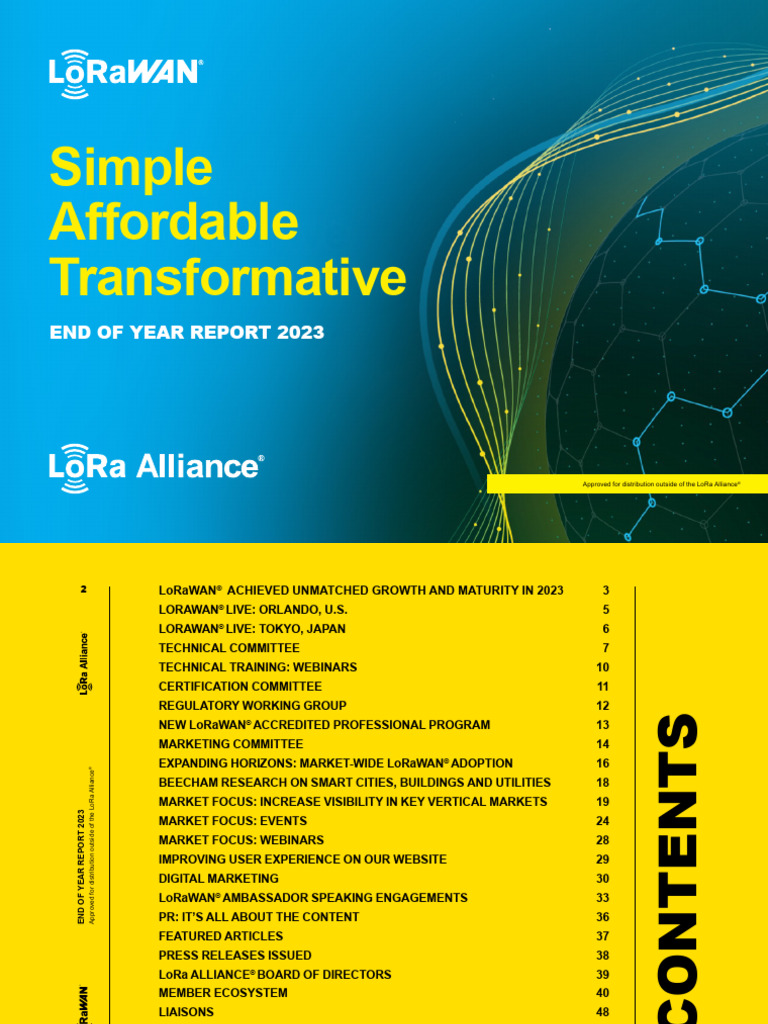 Lora Alliance 2023 End of Year Report | PDF | Internet Of Things ...