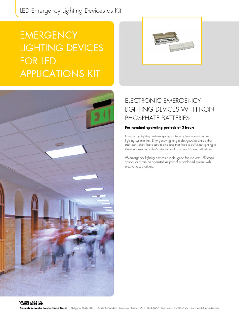 LED Emergency Lighting Device Kit | PDF | Mains Electricity ...