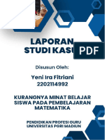 Kurangnya Minat Belajar Siswa Pada Pembelajaran Matematika - Yeni Ira Fitriani - 2202114992